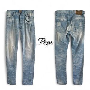 PRPS GOODS & CO ACID STONE WASH SLIM STRAIGHT DENIM BLUE JEANS SZ 29